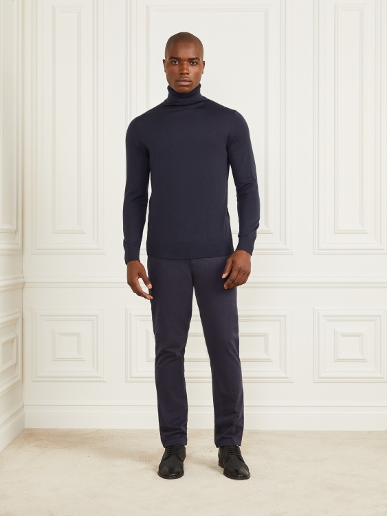 Eco Hugh Easy Chino панталон Guess син елегантен