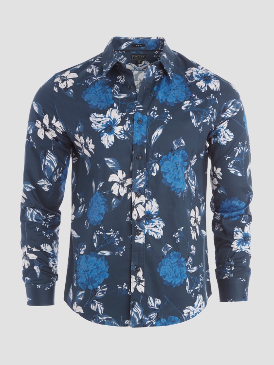 Guess луксозна риза Camelia Cascade Camelia Cascade Blue
