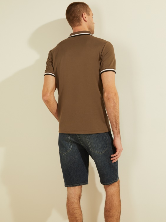 познайте антично кафяво спортно пике лого на поло