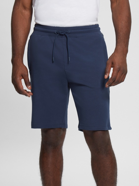 Guess Eco Arlo Logo Tape Shorty Copied Blue