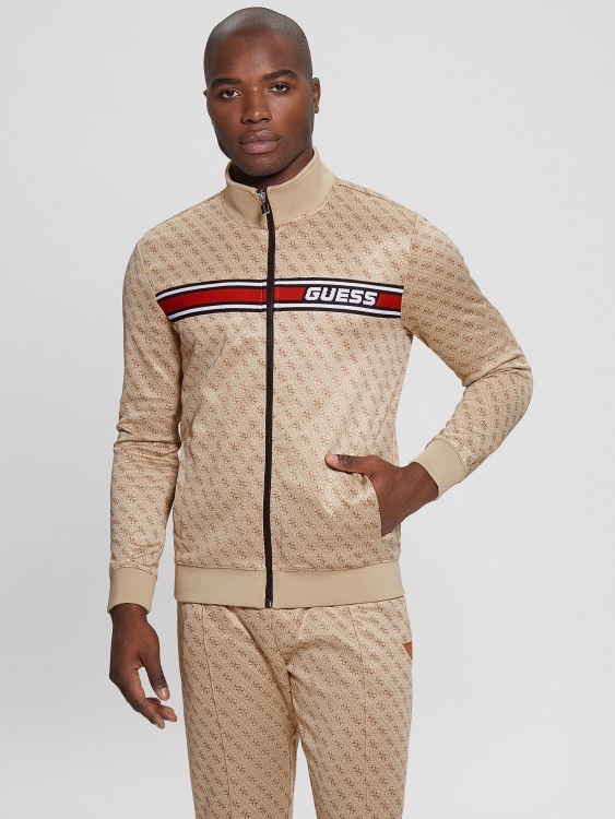 спортно яке Eco Korbin 4g Aop бежово бяло Guess
