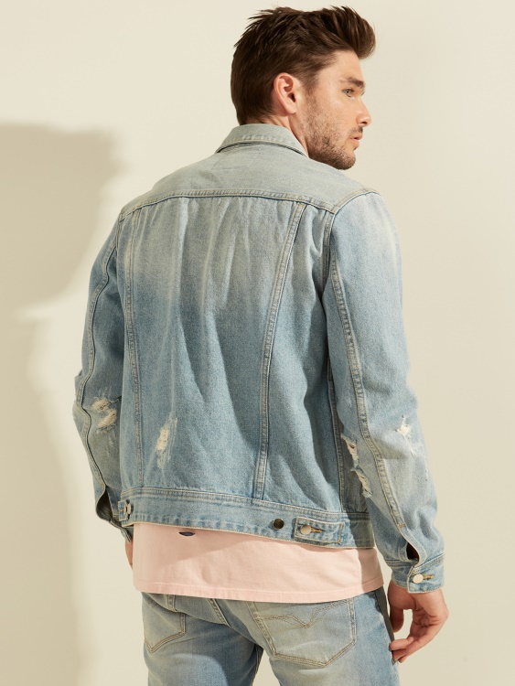 дънково яке Dillon Light-wash Blue Guess