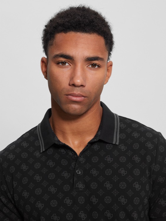 Guess Peony лого черен Guess Olympic Pique Peony Polo