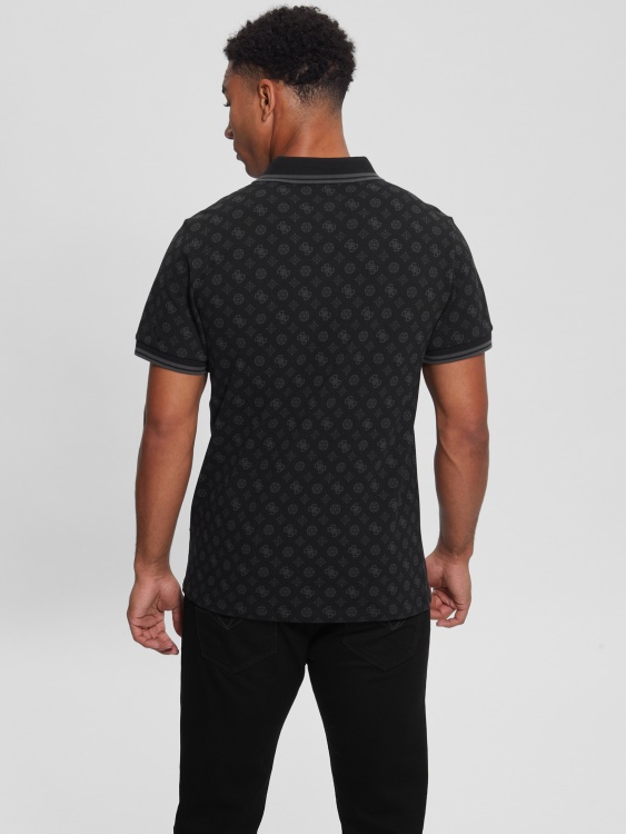 Guess Peony лого черен Guess Olympic Pique Peony Polo