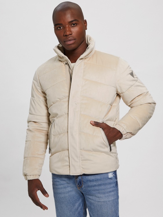 луксозно кадифено пухено яке Pasadena Stone Guess