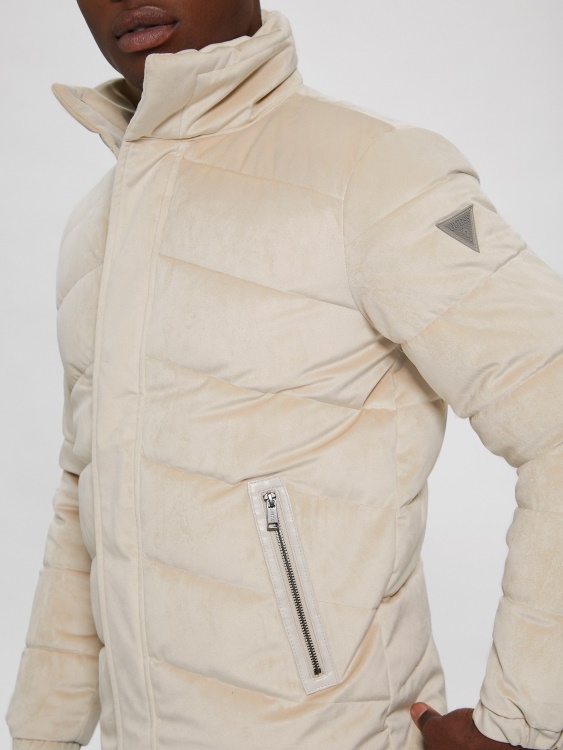 луксозно кадифено пухено яке Pasadena Stone Guess