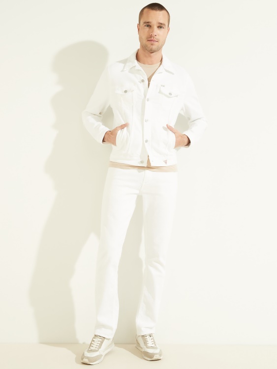 оптично бяло дънково яке от дилон Guess