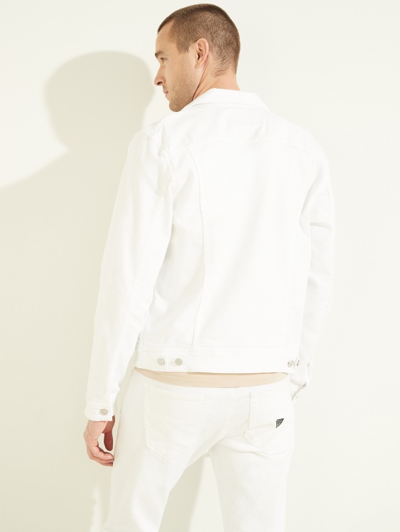 оптично бяло дънково яке от дилон Guess