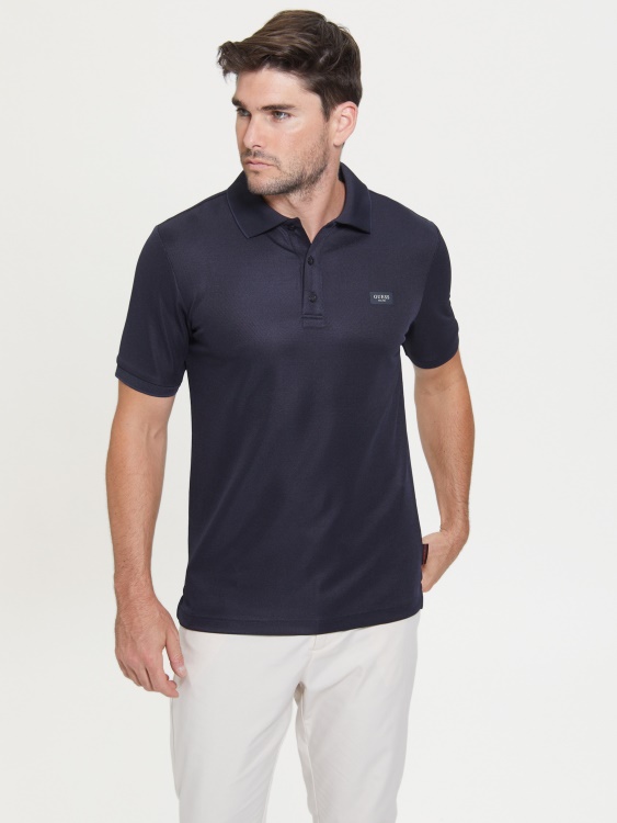 стилна синя поло тениска Guess Veit