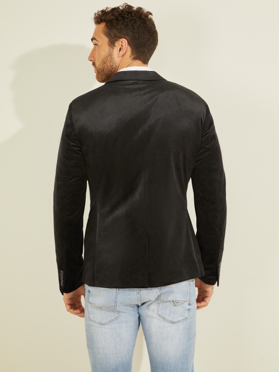 черен кадифен блейзър Guess Fulham