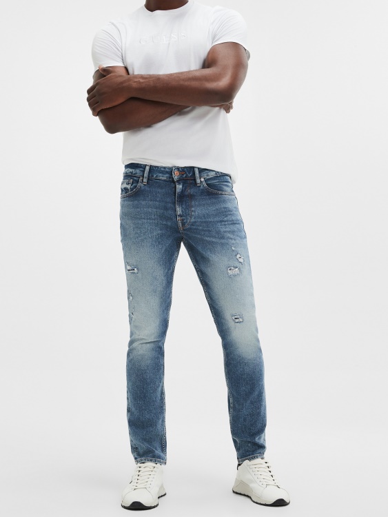 заземени еко тънки заострени дънки Guess