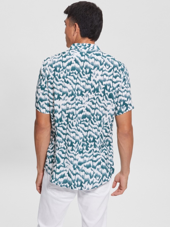 Guess шеврон икат еко вискоза икат риза