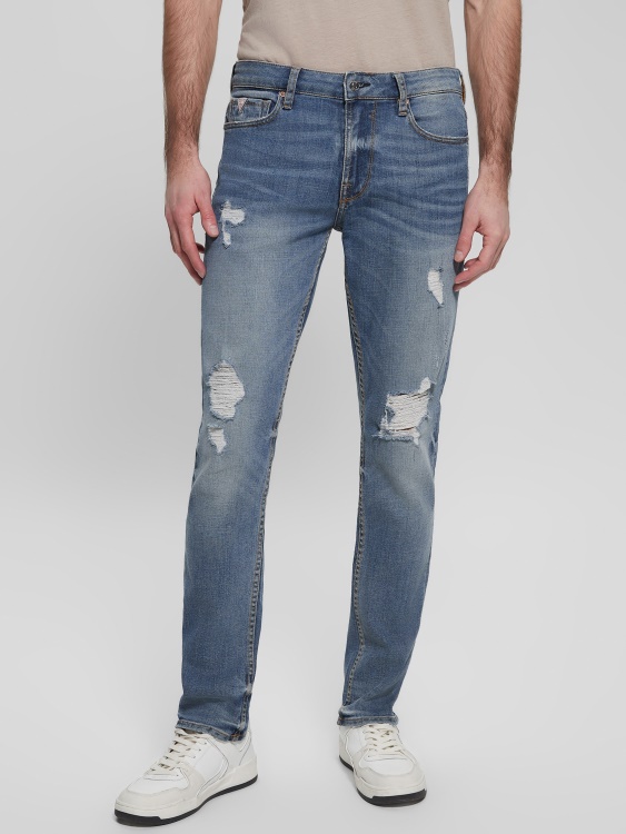 Guess разкъсани заострени дънки лек прилив пране