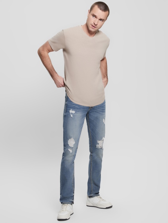 Guess разкъсани заострени дънки лек прилив пране