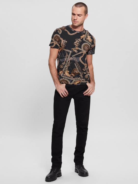 черна тениска Multi Eco Quattro G Guess