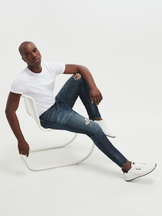 Globetrotter Guess изтощени спокойни заострени дънки