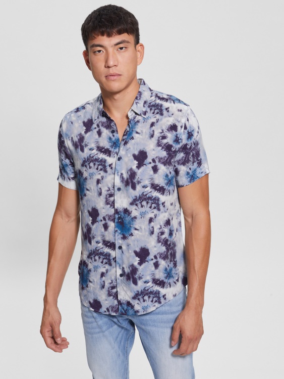 риза Guess Tie Dye Burst от екологична коприна Tie Dye Burst