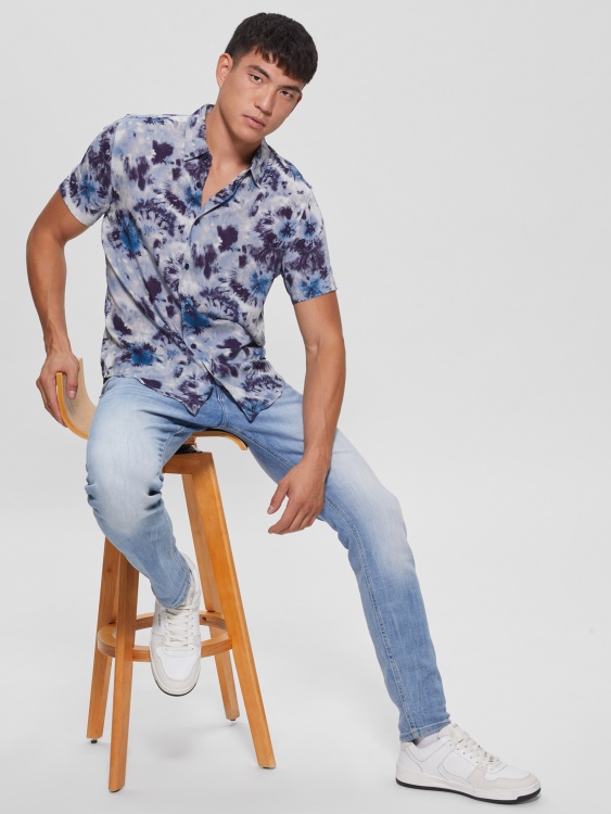 риза Guess Tie Dye Burst от екологична коприна Tie Dye Burst