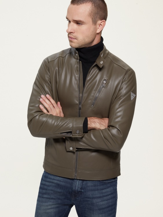 велосипедистко яке от изкуствена кожа общо кафяво предположение