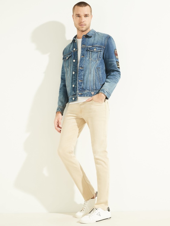 Guess True Blue Dillon яке с бродирани знамена