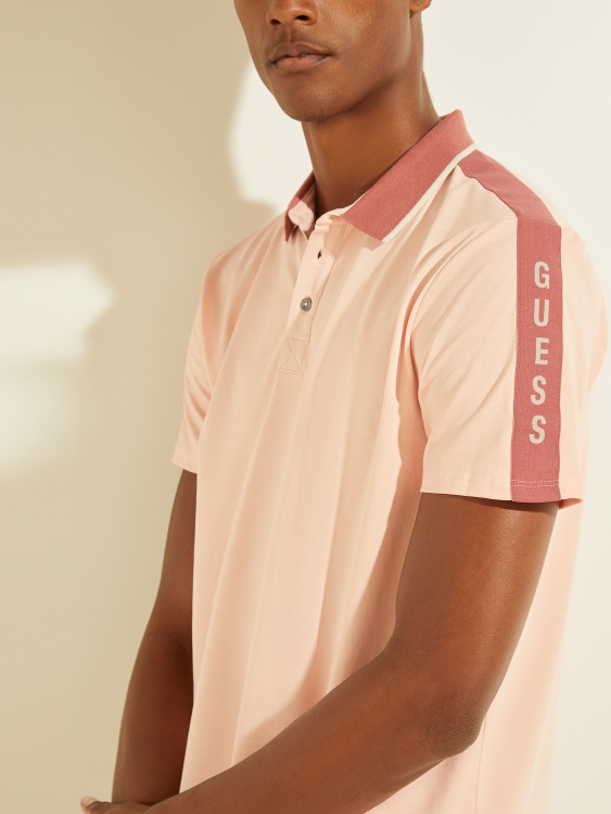 Blossom светло розово пике лого лента поло Guess