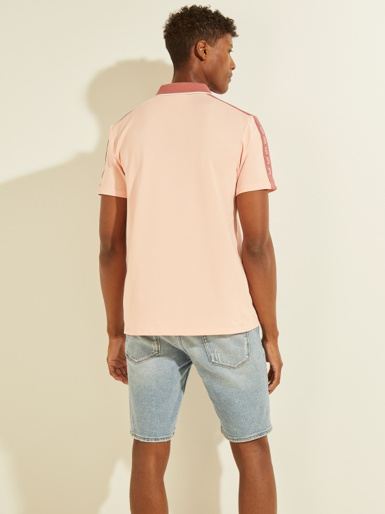 Blossom светло розово пике лого лента поло Guess