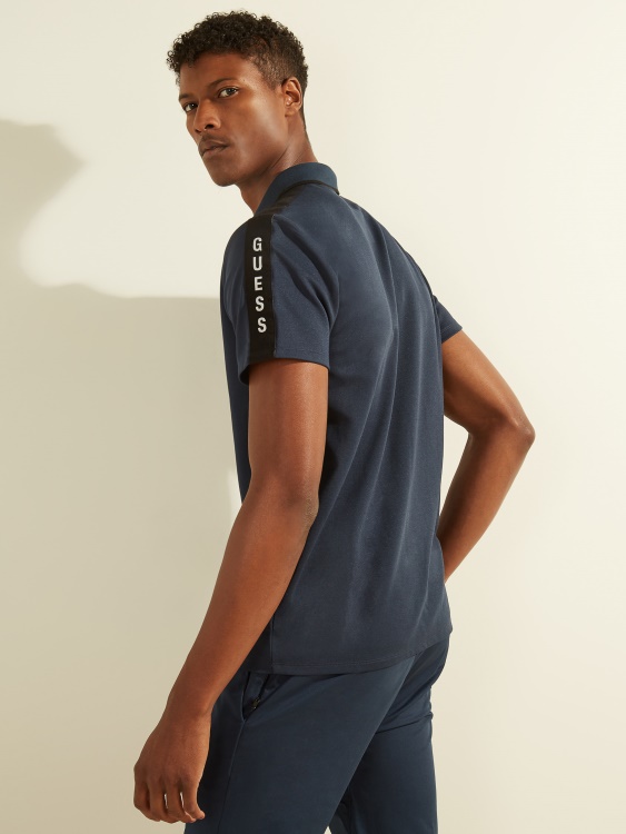 пике лого лента поло предположение копирано синьо