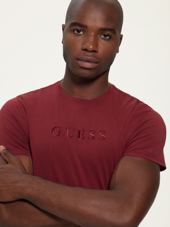 тениска с бродирано лого Guess Vino
