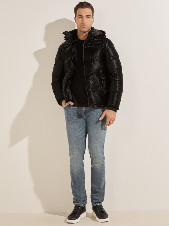 пухено палто Harris Guess Jet Black Multi