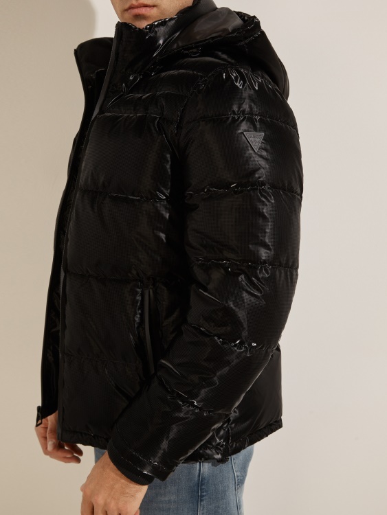 пухено палто Harris Guess Jet Black Multi