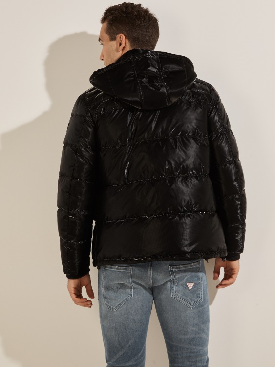 пухено палто Harris Guess Jet Black Multi