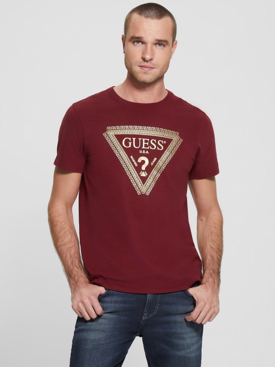 тениска с лого на веригата Guess Pinot Noir A586