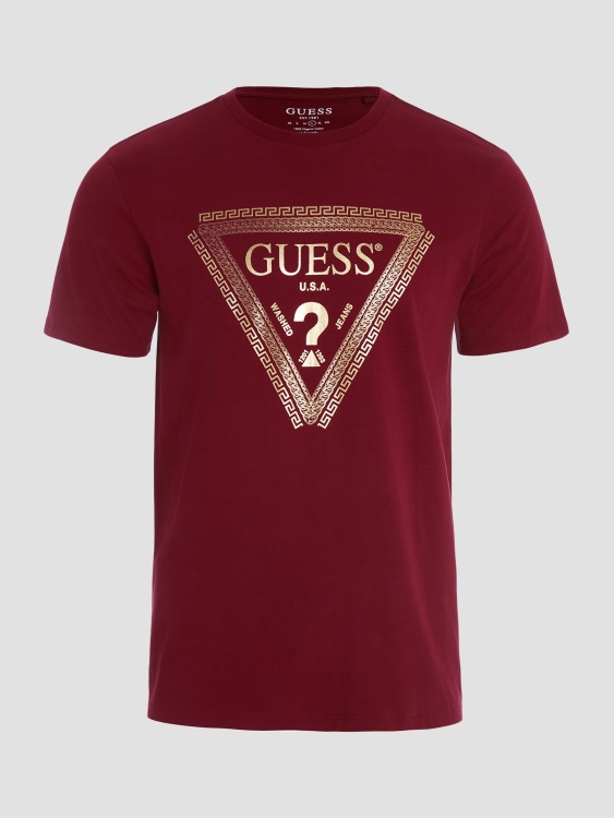 тениска с лого на веригата Guess Pinot Noir A586