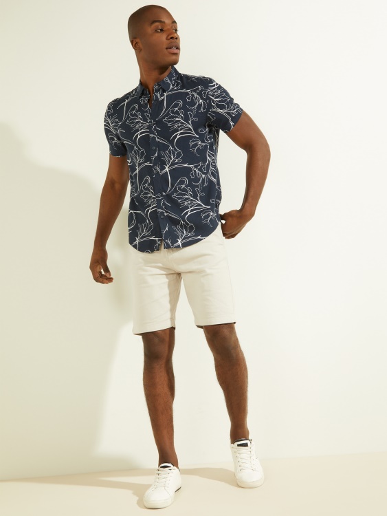 Eco Rayon Pacific Floral Riza Smart Blue Multi Guess