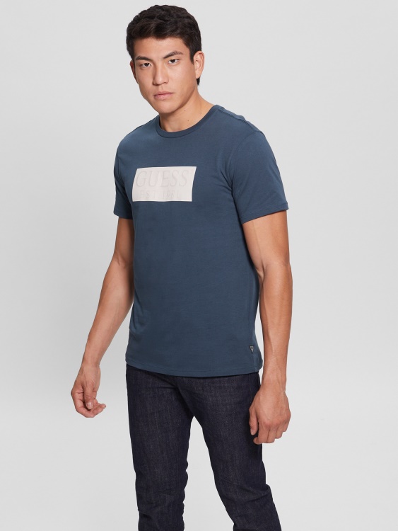 тениска с еко лого Constellation Blue Guess