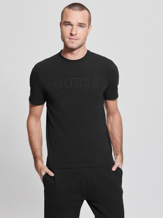 тениска Eco Alphy Guess Jet Black
