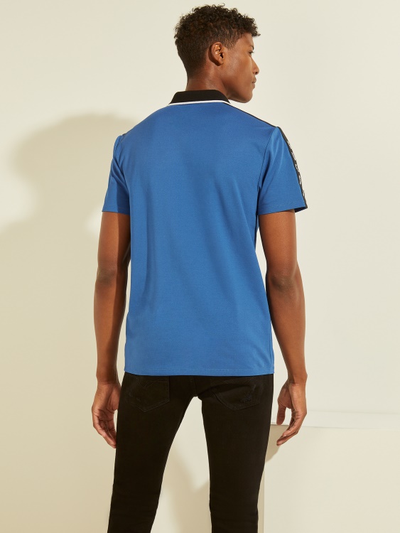 Pique Logo Tape Polo Guess електрически сапфир