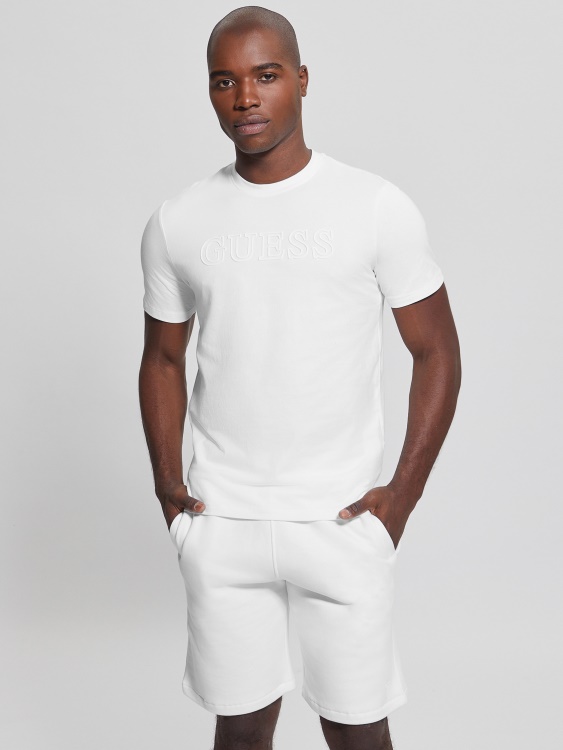 еко алфи тениска Guess Blanc/scuffy