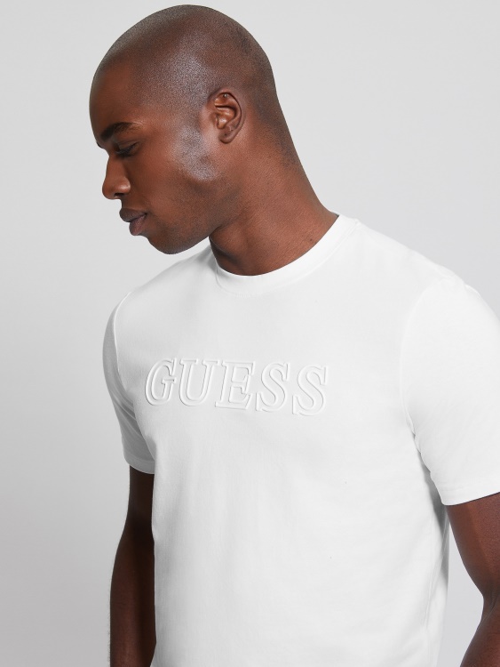 еко алфи тениска Guess Blanc/scuffy