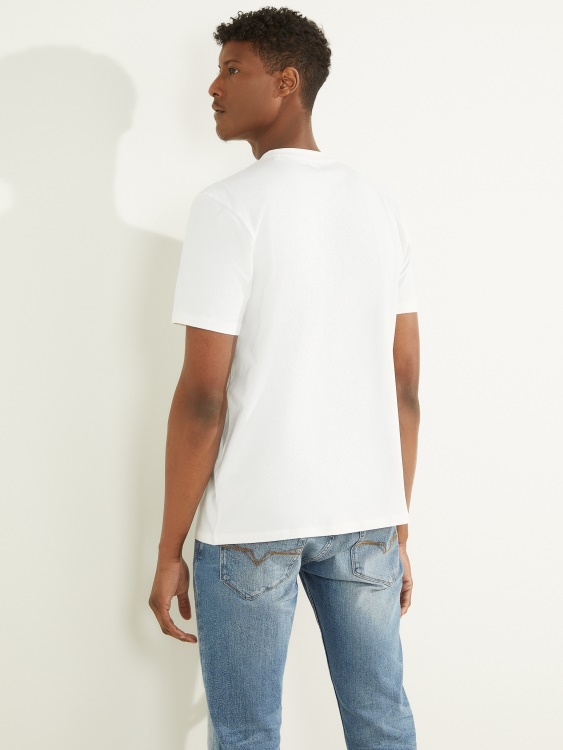 еко алфи тениска Guess Blanc/scuffy