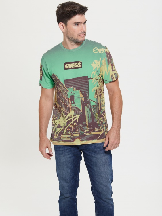 Guess чисто бяла тениска Multi Eco Dtla