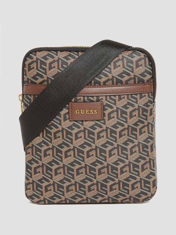 Guess Ederlo плоско кръстосано черно