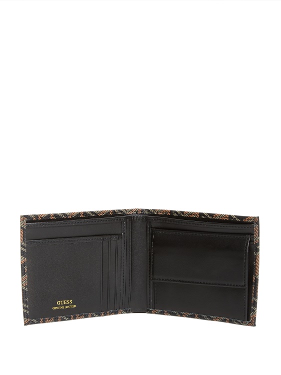 Ederlo портфейл за банкноти с джоб за монети черен Guess