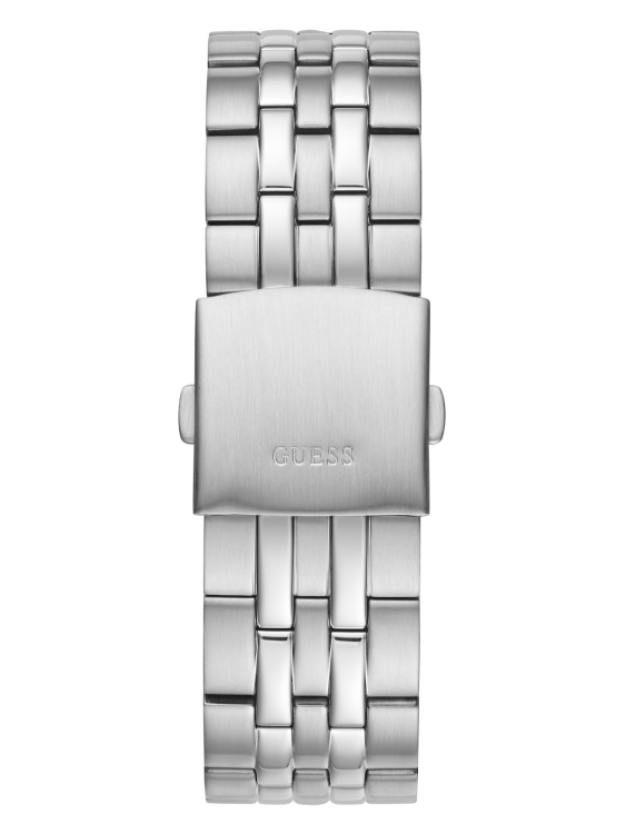 сребрист тон и син спортен часовник Guess Multi