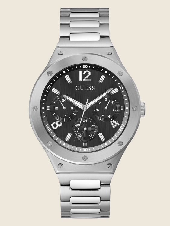 многофункционален многофункционален часовник в сребрист цвят Guess