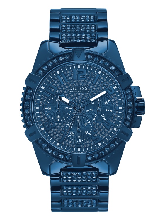 спортен многофункционален часовник син Guess