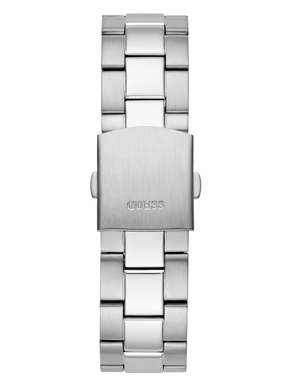 Silver Guess многофункционален часовник със сребрен тон и тъмносин