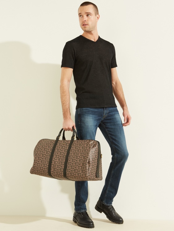 Guess Escape уикенд чанта кафява