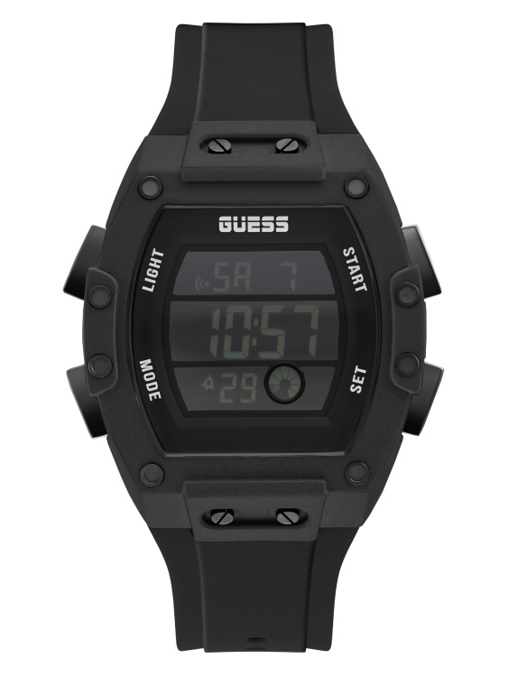 черен цифров часовник Guess Multi