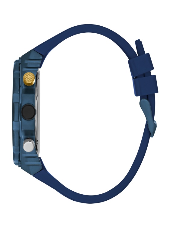 Blue Guess мултифункционален часовник със син открит циферблат